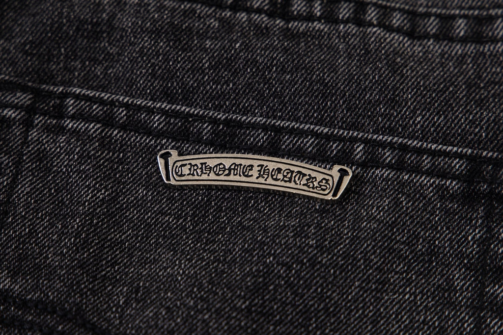 Chrome Hearts Multi Cross Patch Denim Jeans - Grey Gothic Street Pants