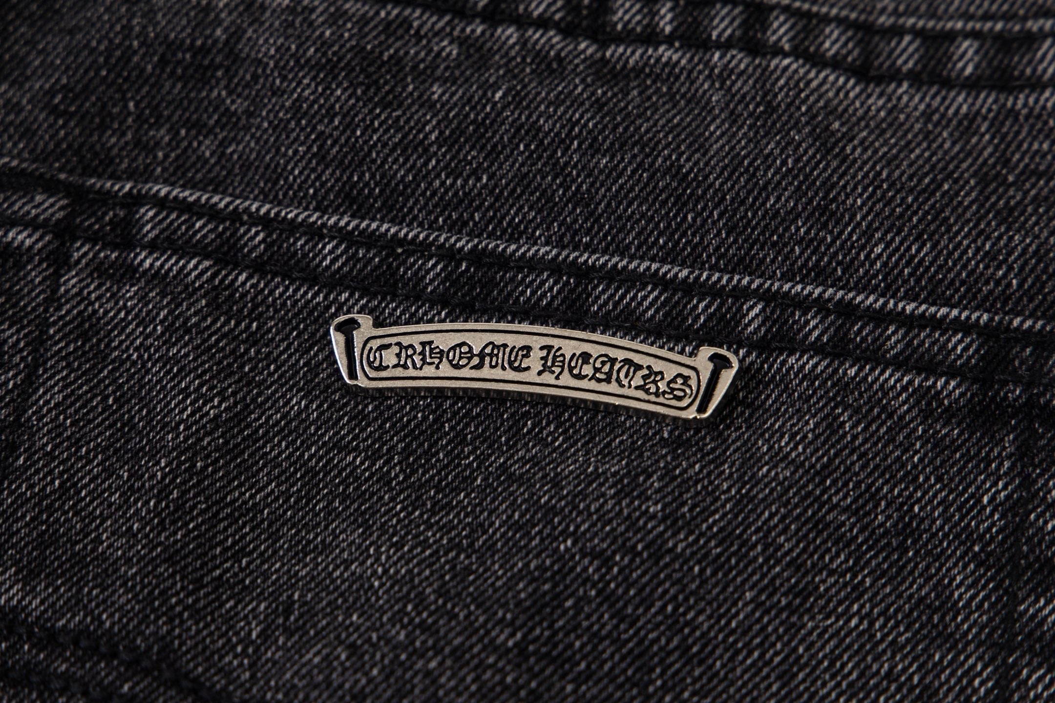 Chrome Hearts Multi Cross Patch Denim Jeans - Grey Gothic Street Pants