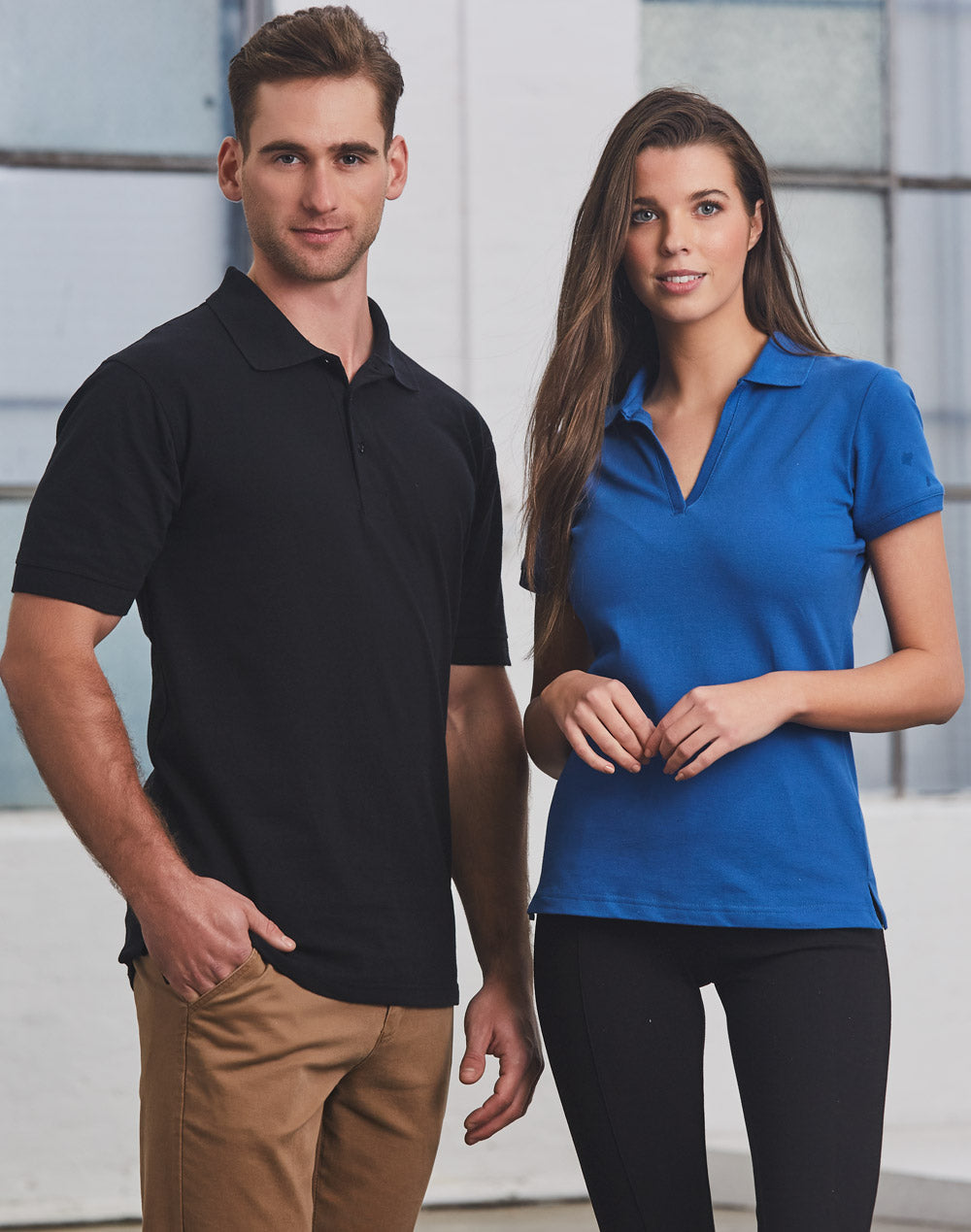 Winning Spirit Men's Short Sleeve 100% Cotton Pique Polo-(PS39)