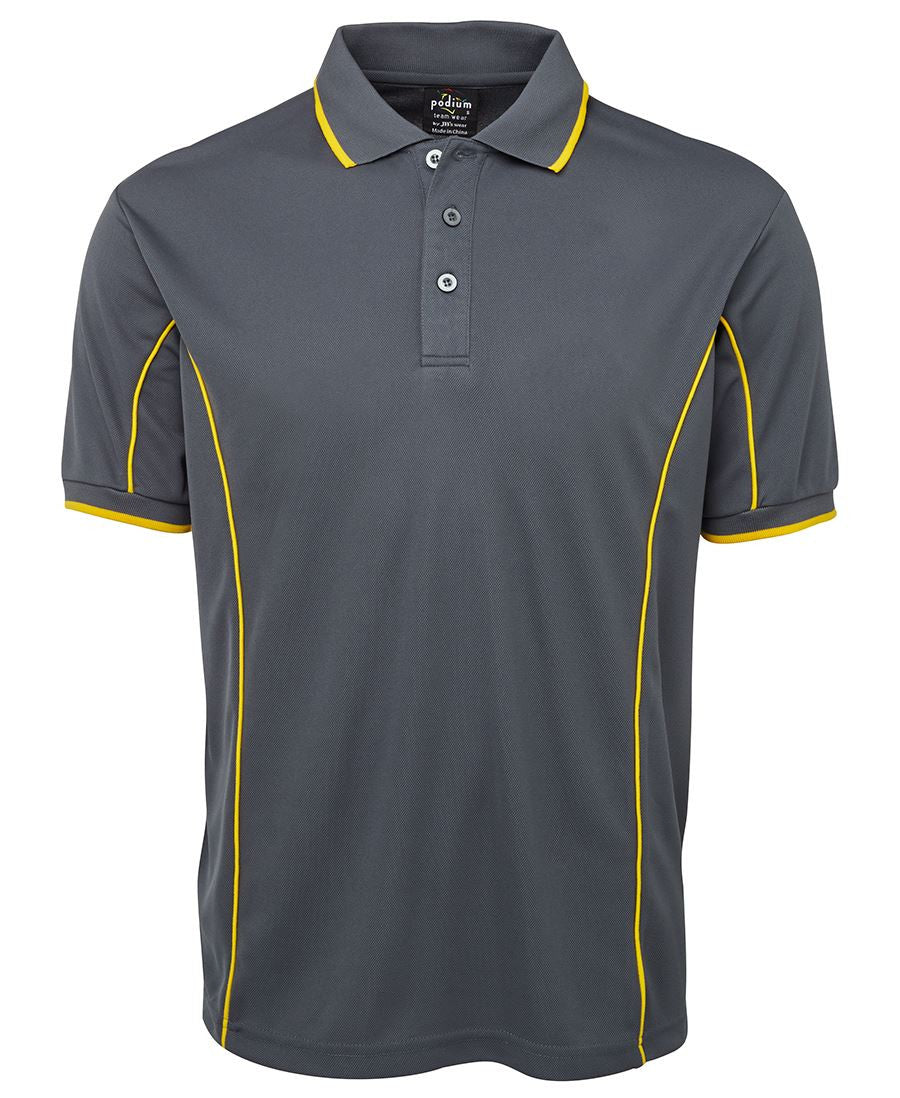 JBs Wear Podium Short Sleeve Piping Polo - Adults 2nd (10 Colour) (7PIP)