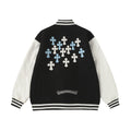 Chrome-Hearts Black White Street Style Baseball Coat 002