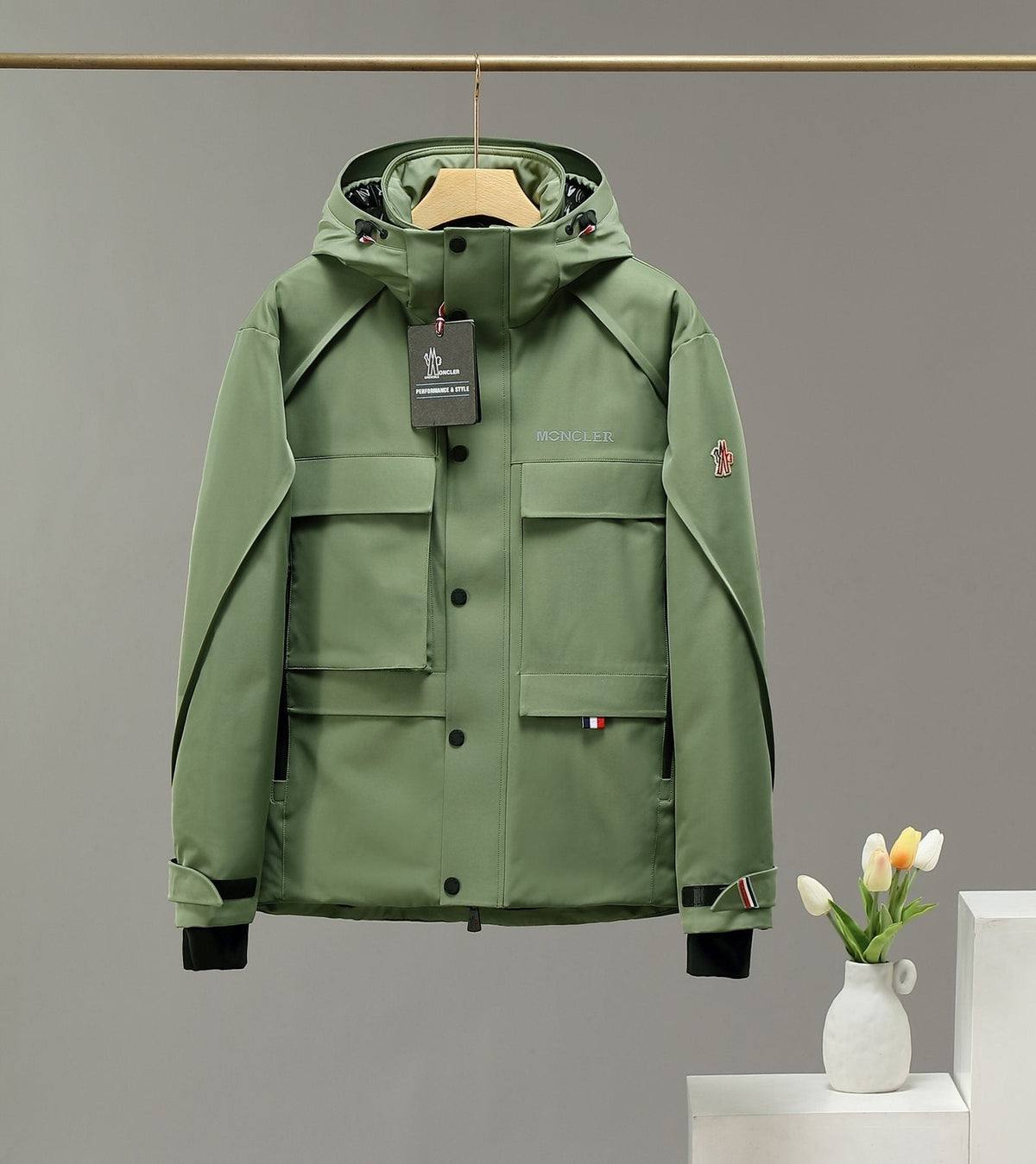 Moncler Hooded Puffer Coat — front