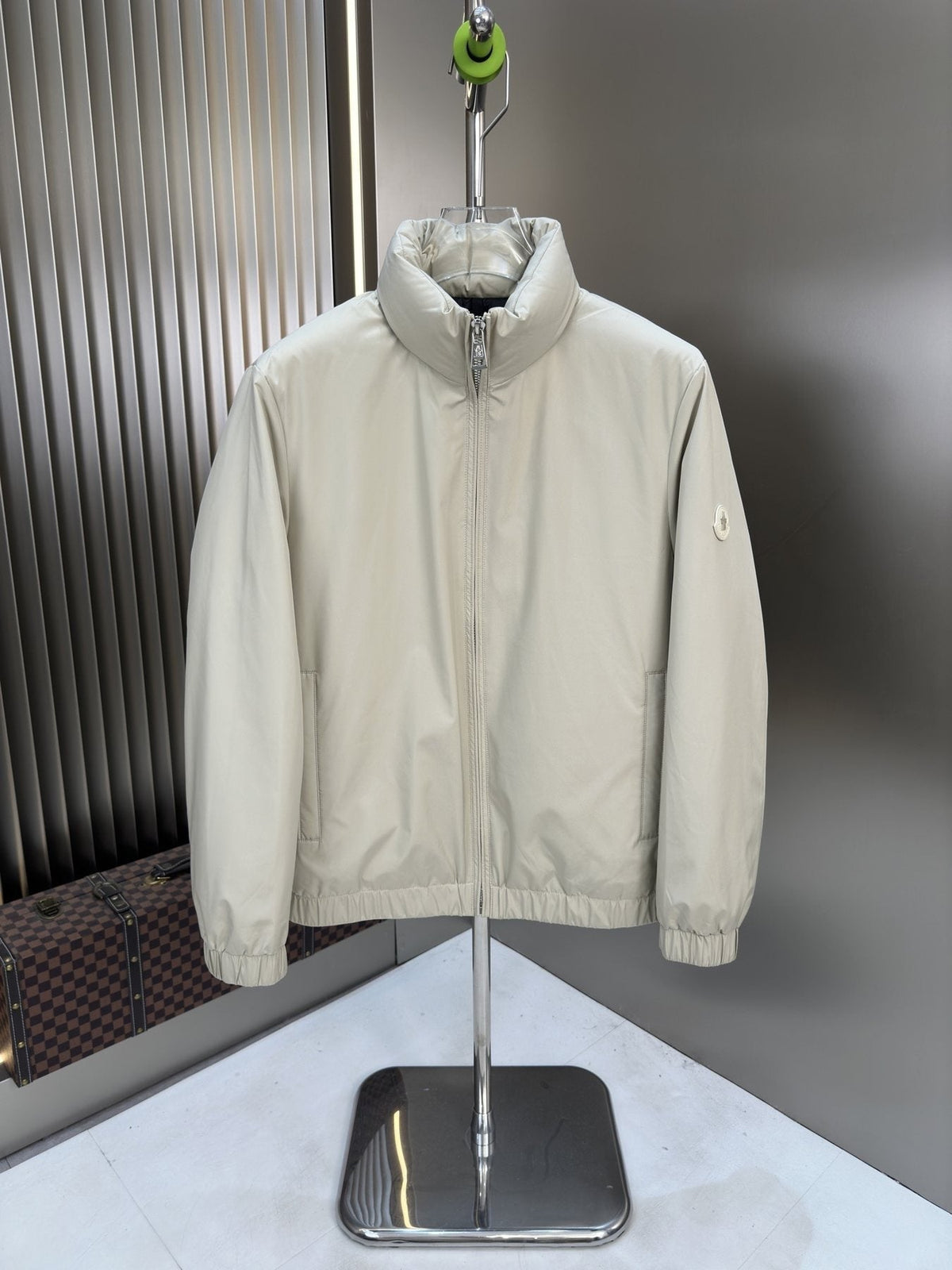 Moncler High-Collar Zip-Front Coat — front