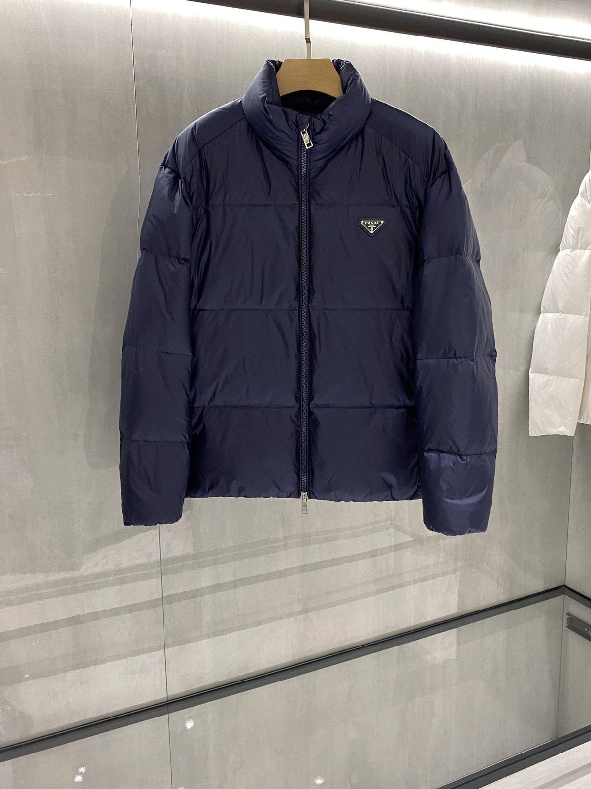 Prada Quilted Stand-Collar Puffer Jacket — front