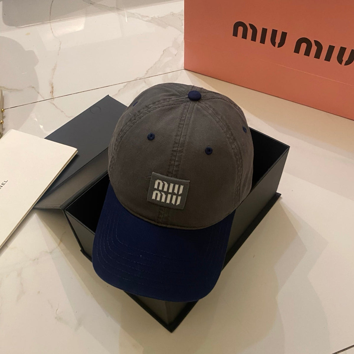 Miu Miu Color-Block Baseball Cap