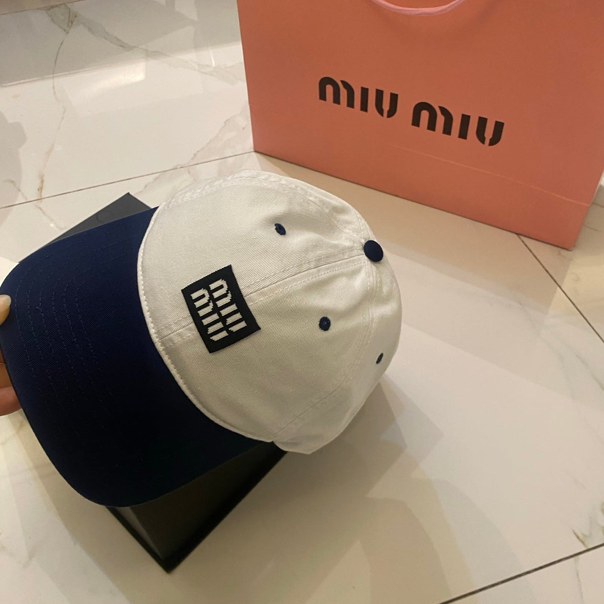 Miu Miu Color-Block Baseball Cap