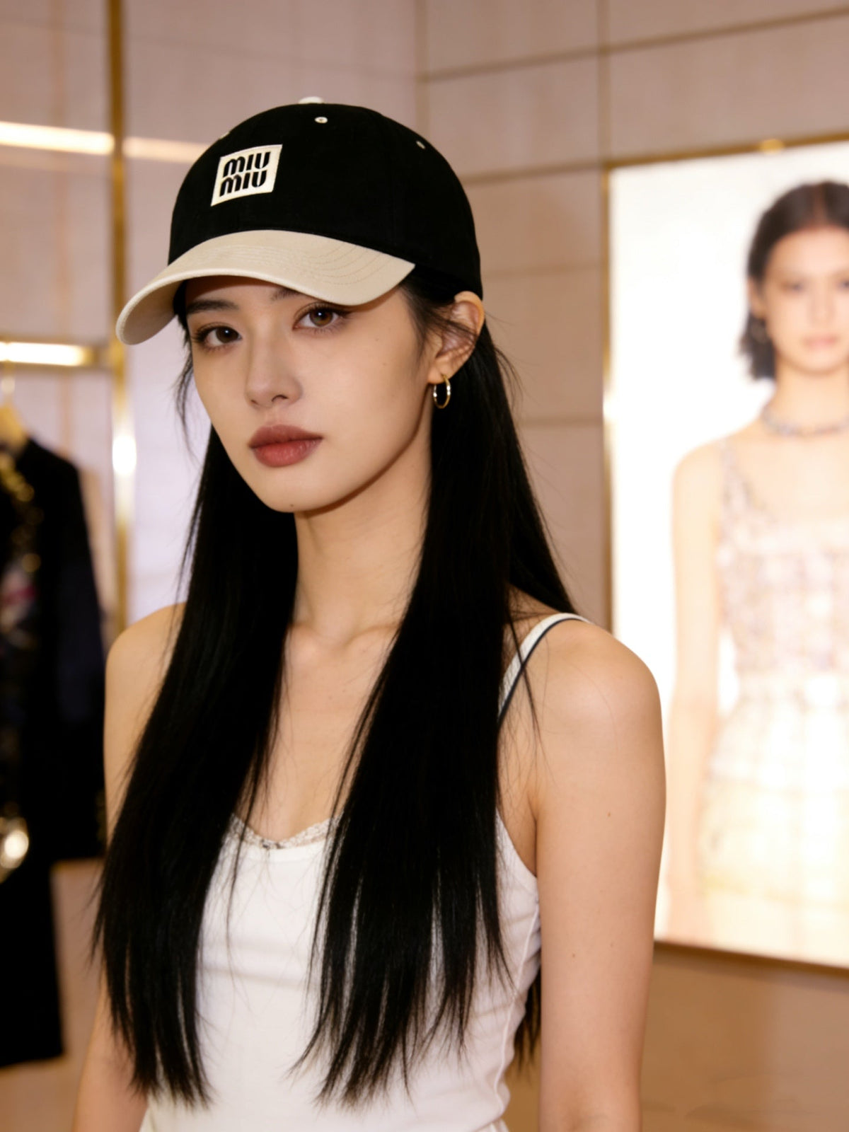Miu Miu Color-Block Baseball Cap