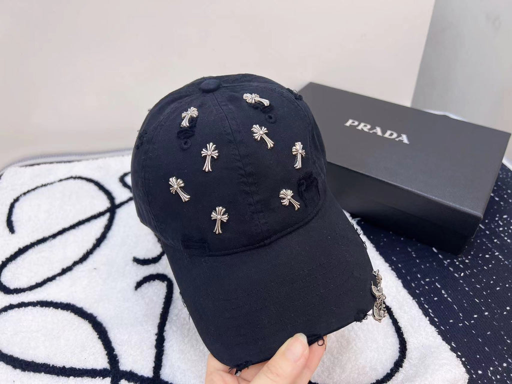 Chrome Hearts Baseball Cap - Black / White