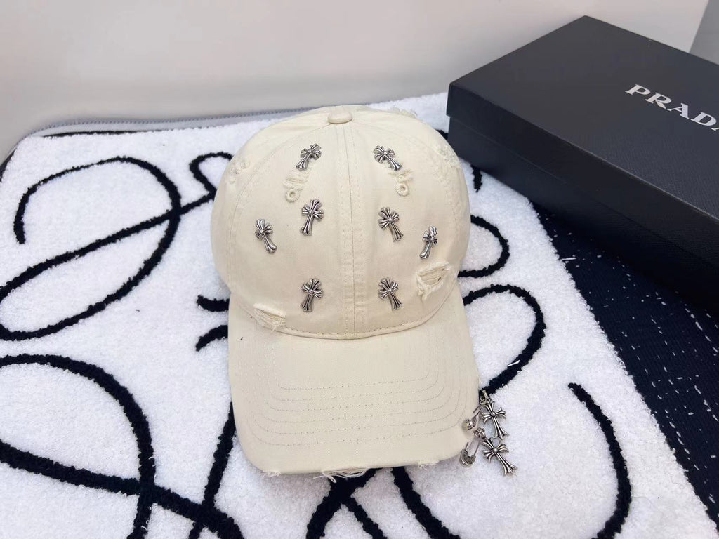 Chrome Hearts Baseball Cap - Black / White