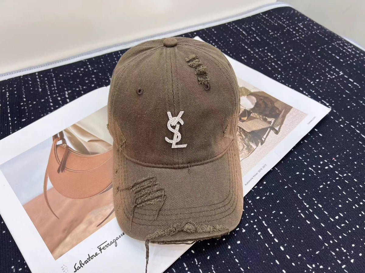 Saint Laurent Baseball Cap - Black / Brown
