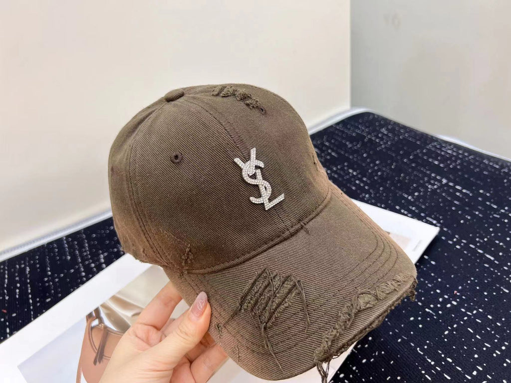 Saint Laurent Baseball Cap - Black / Brown