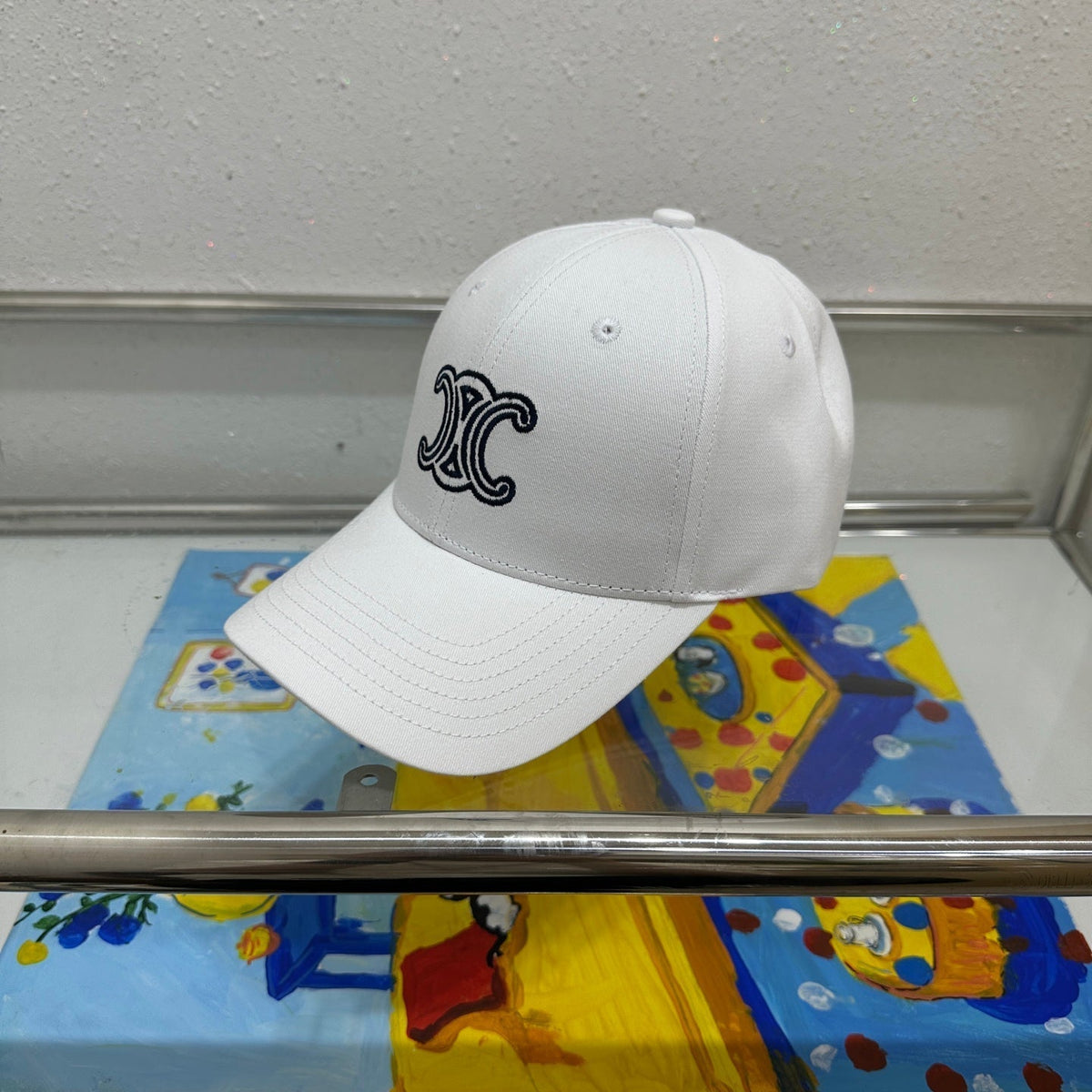 Celine Baseball Cap - White / Black