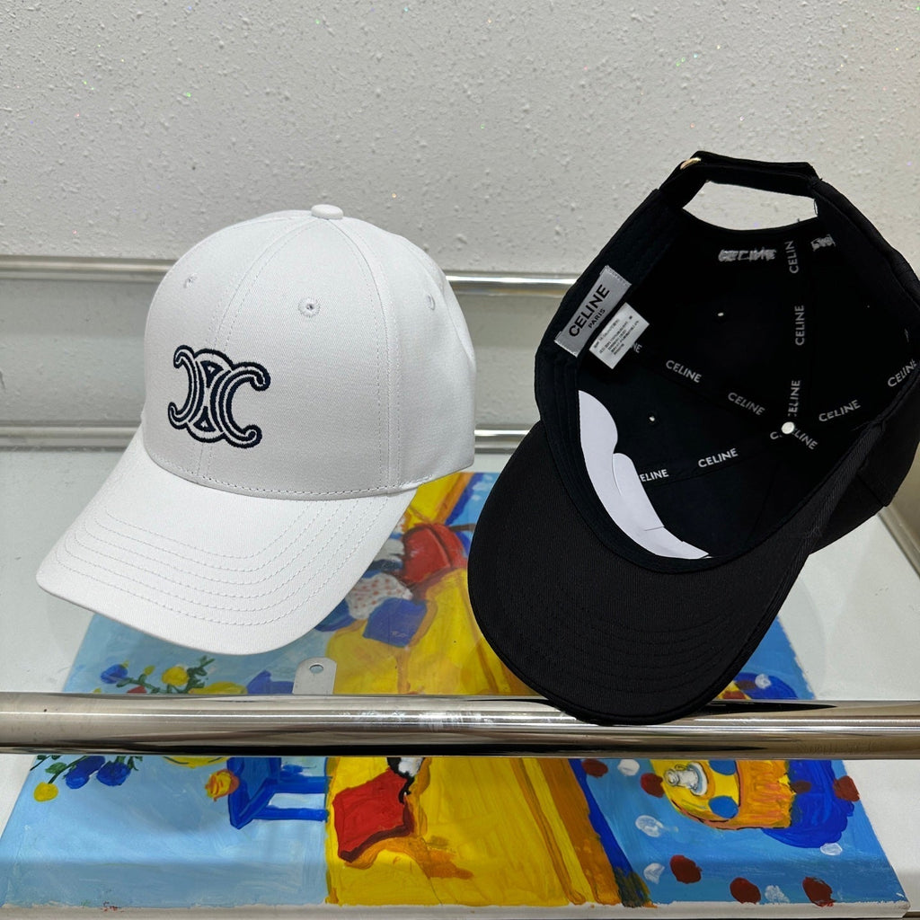 Celine Baseball Cap - White / Black