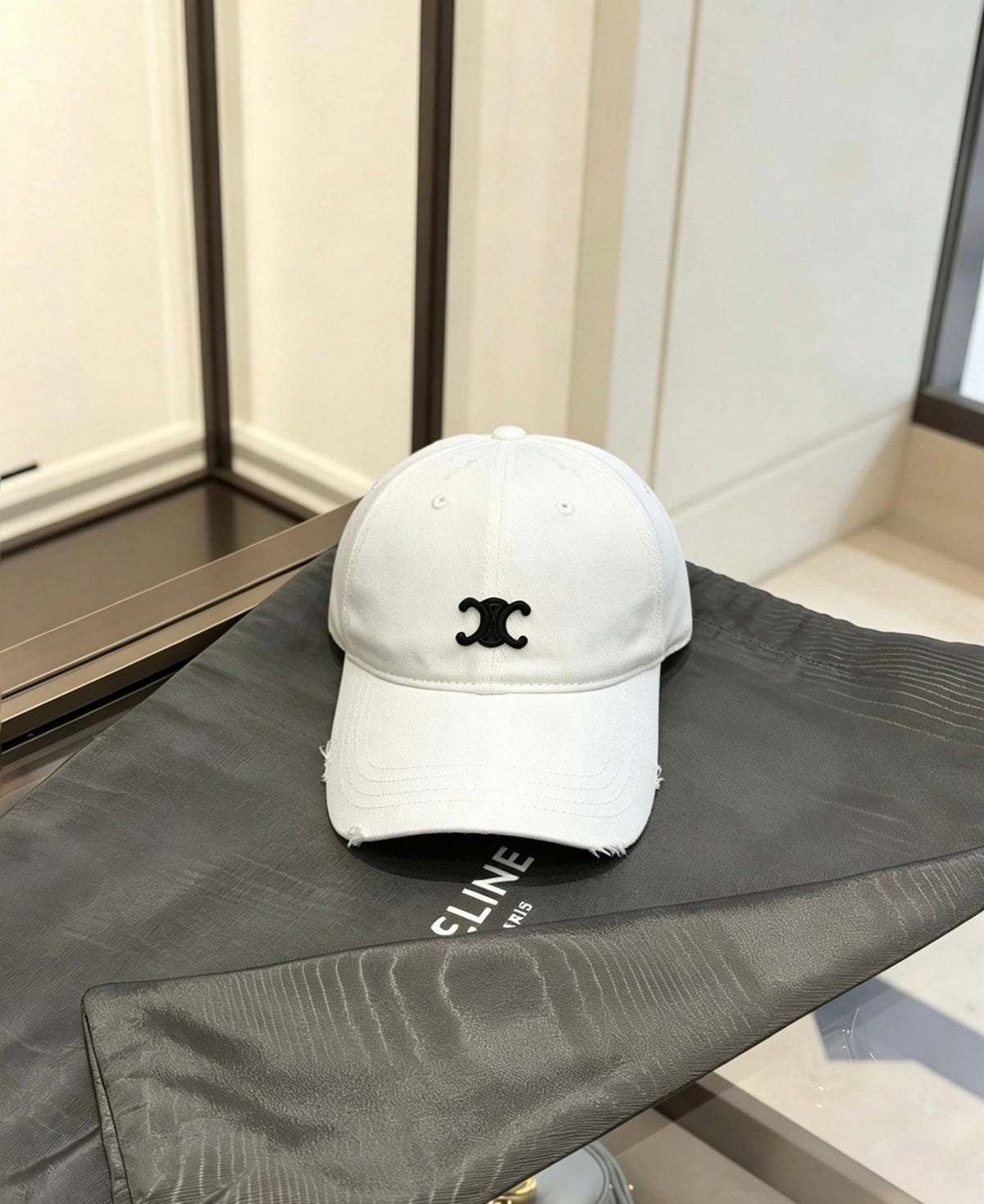 Celine Vintage Distressed Baseball Cap