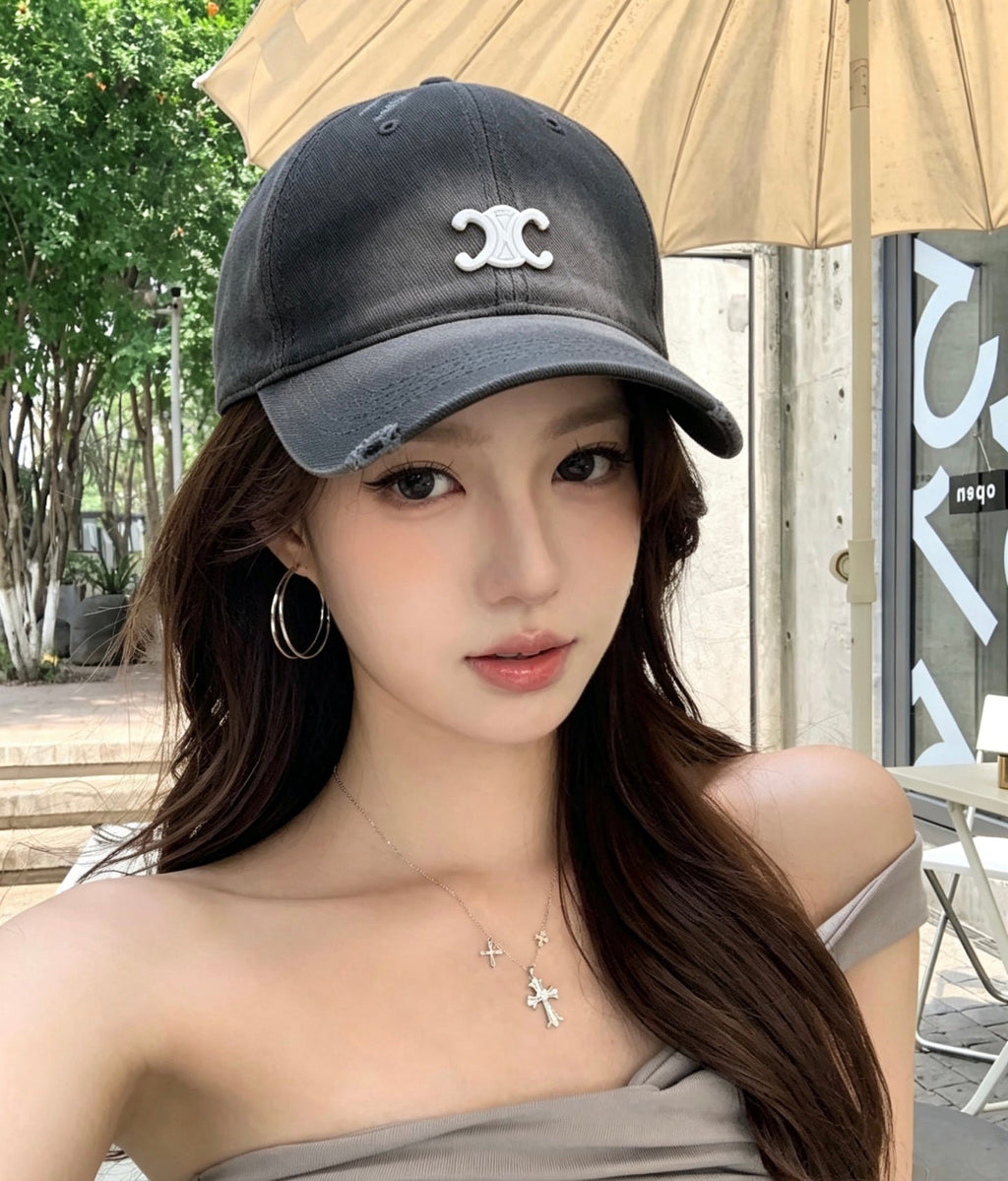 Celine Vintage Distressed Baseball Cap