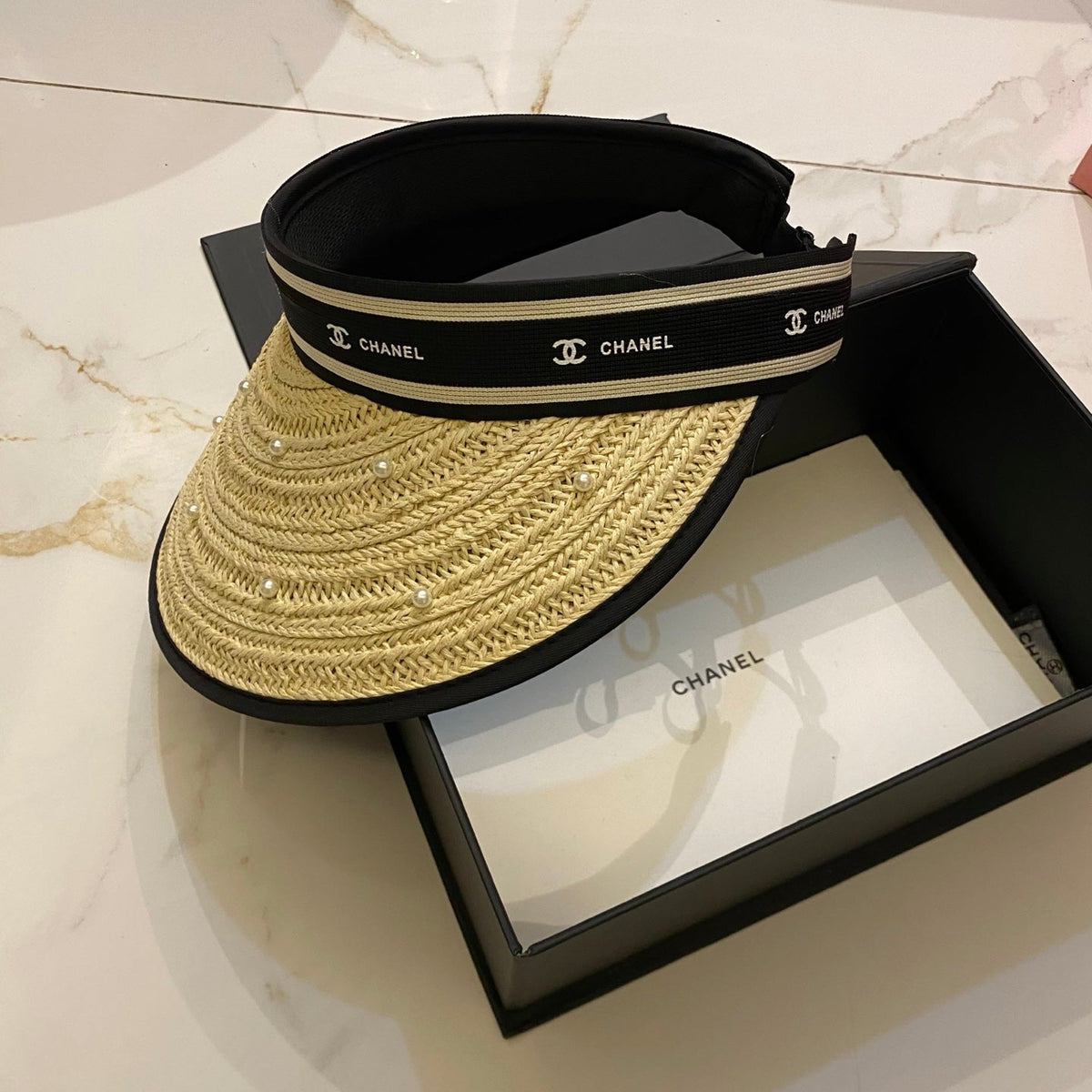 Chanel Pearl Sun Visor