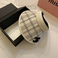 Chanel-Inspired Checkered Sun Visor