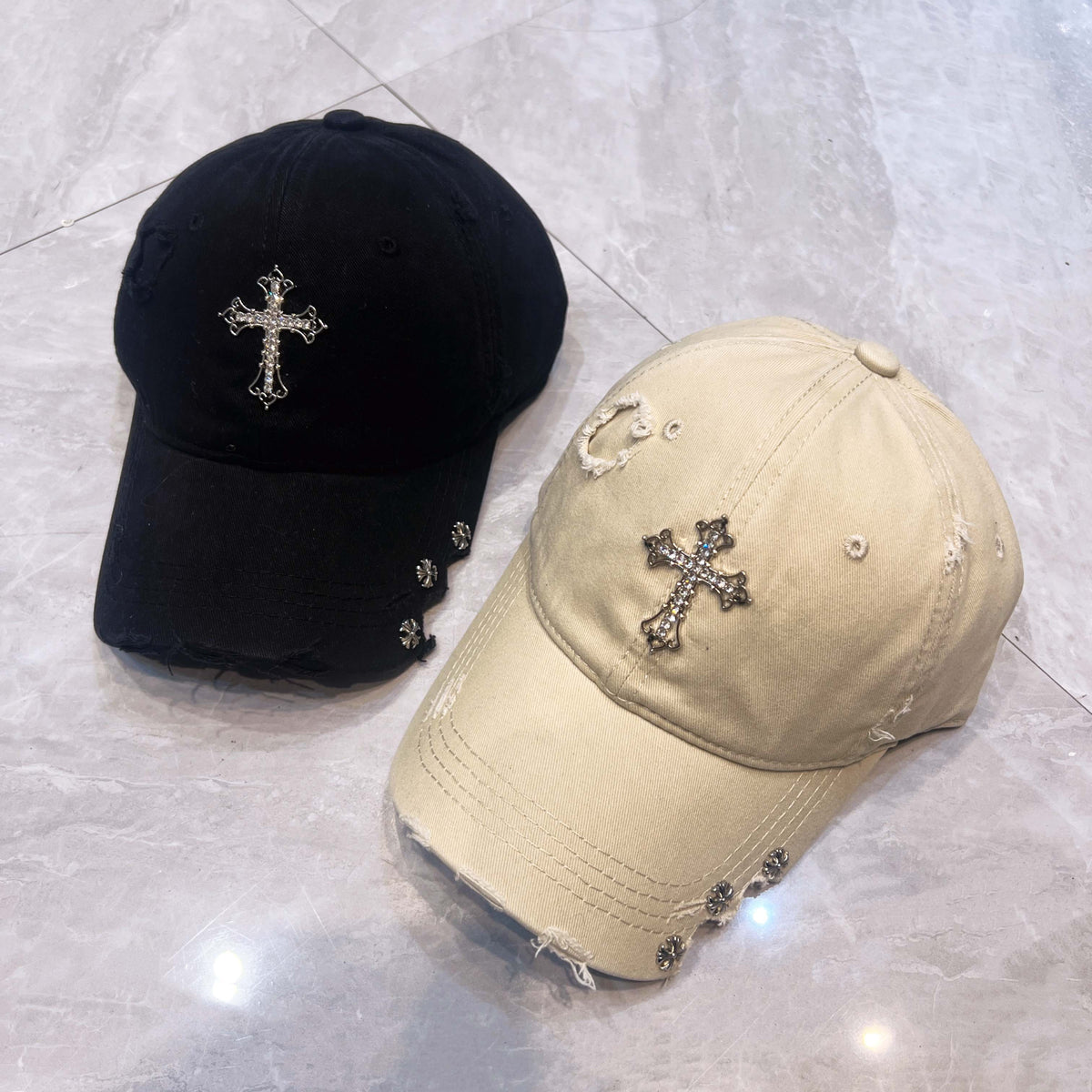 Chrome Hearts Baseball Cap - Beige / Black