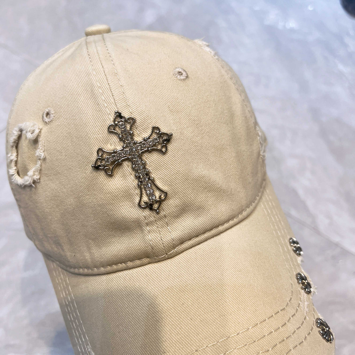 Chrome Hearts Baseball Cap - Beige / Black
