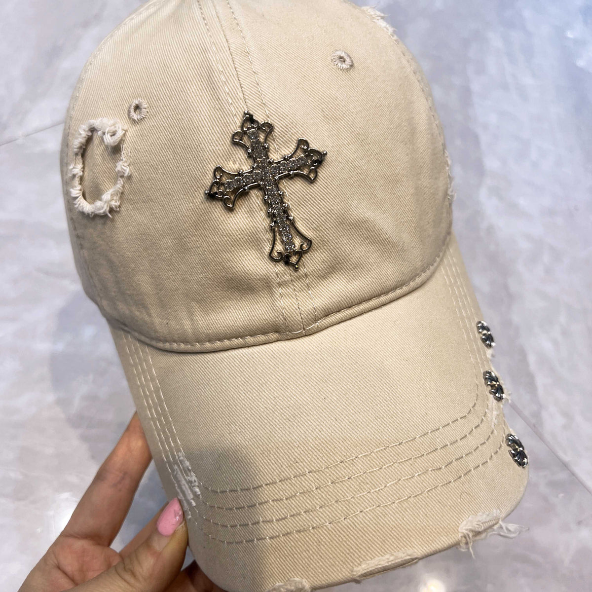 Chrome Hearts Baseball Cap - Beige / Black