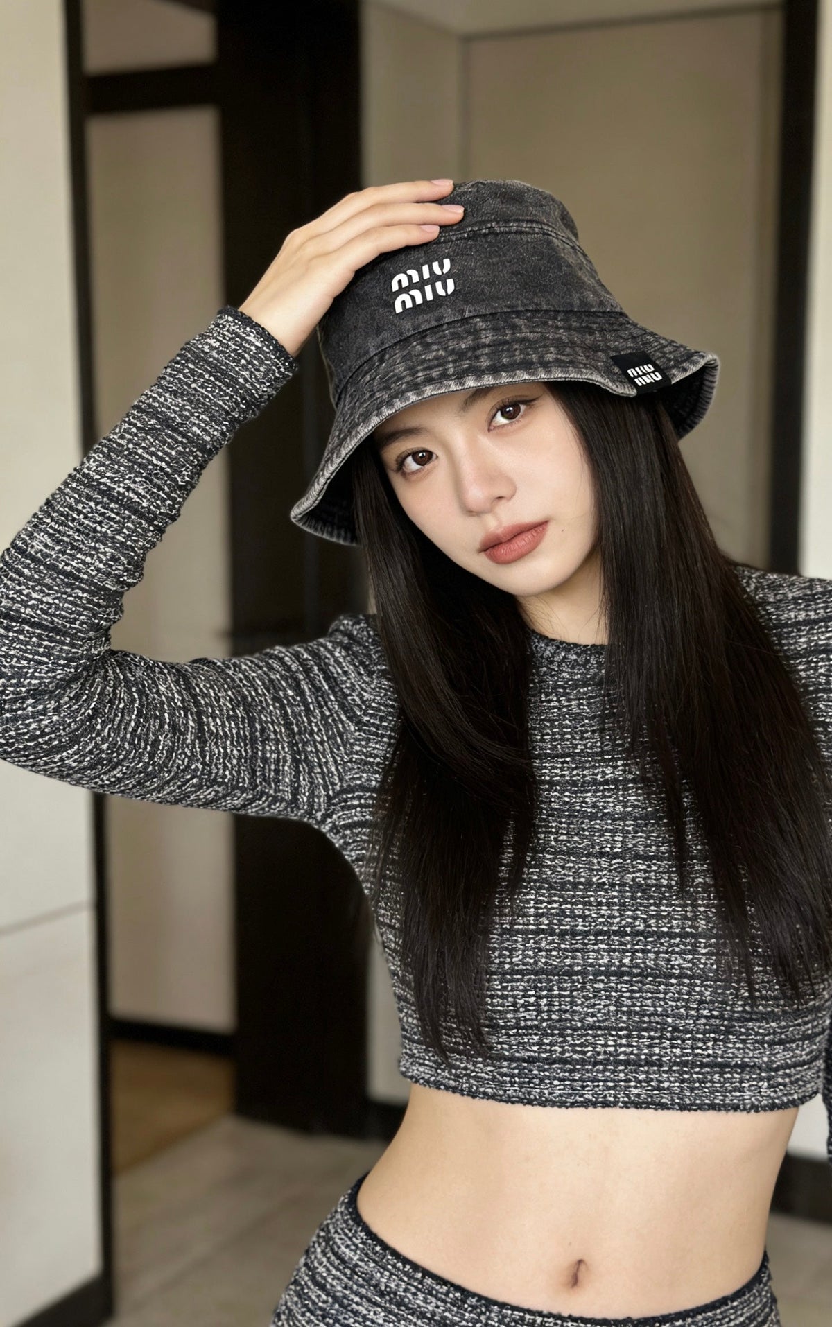 Miu Miu Washed Denim Bucket Hat