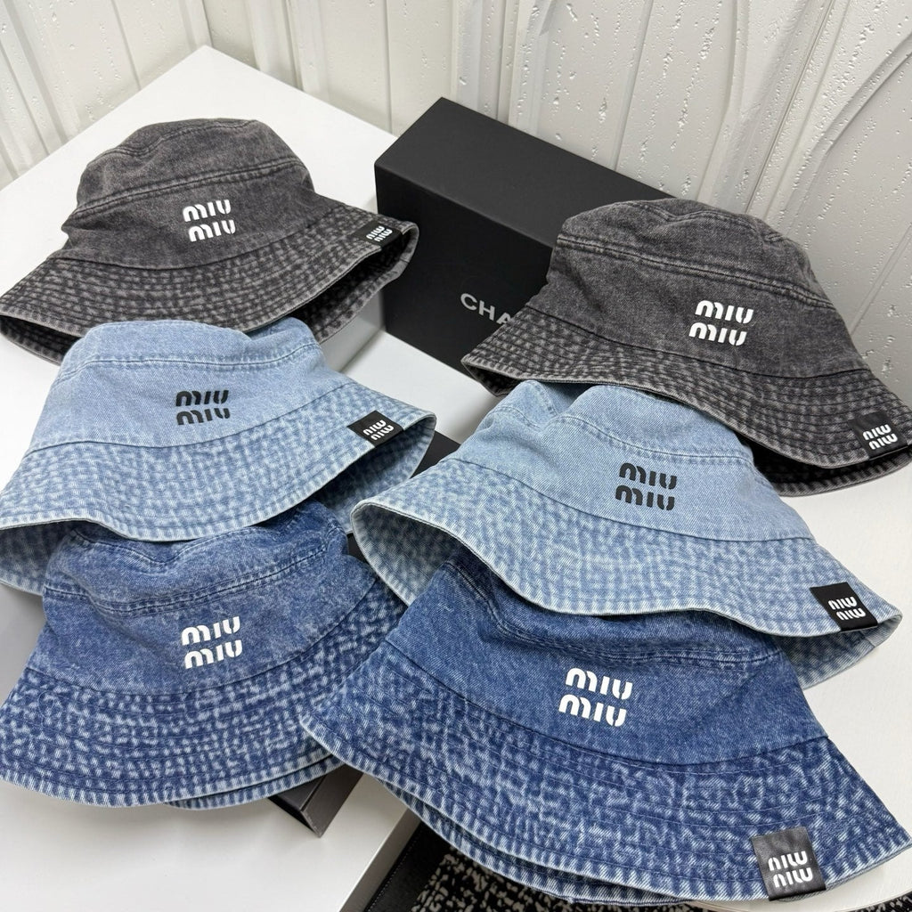 Miu Miu Washed Denim Bucket Hat