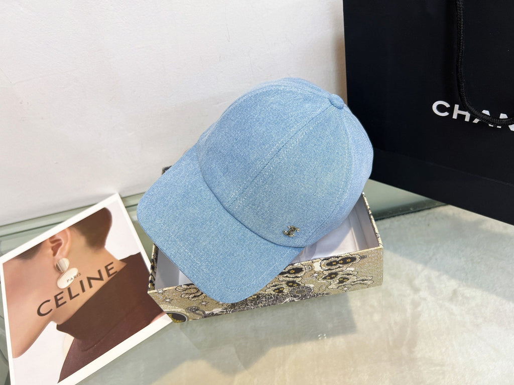 Chanel Baseball Cap - Blue / White