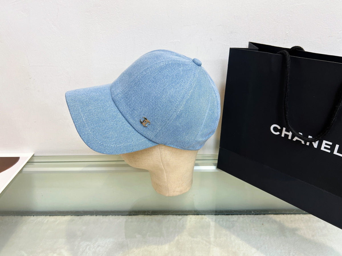 Chanel Baseball Cap - Blue / White