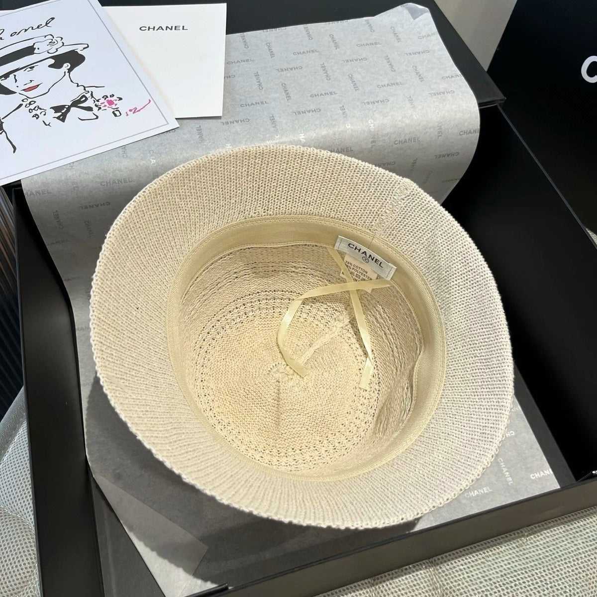 Chanel-Inspired Knit Bucket Hat