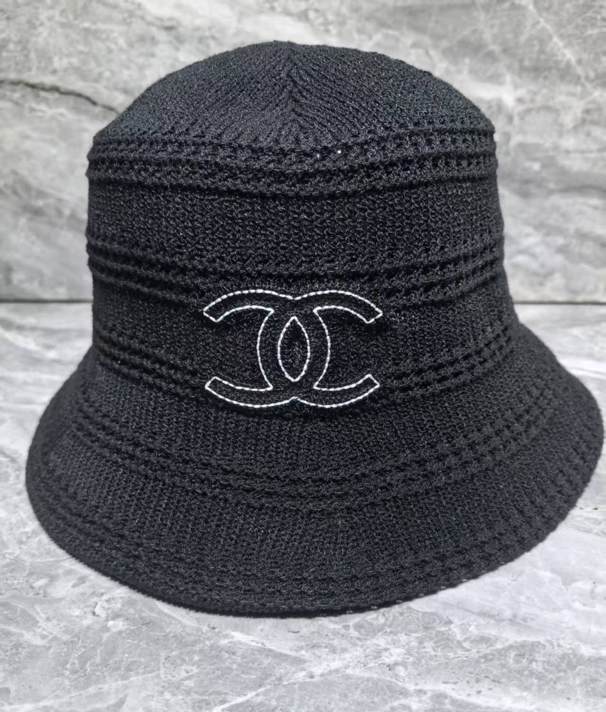 Chanel-Inspired Knit Bucket Hat