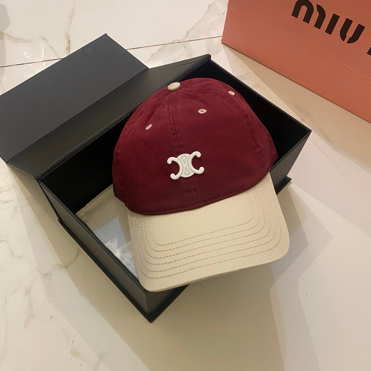 Celine Color-Block Baseball Cap