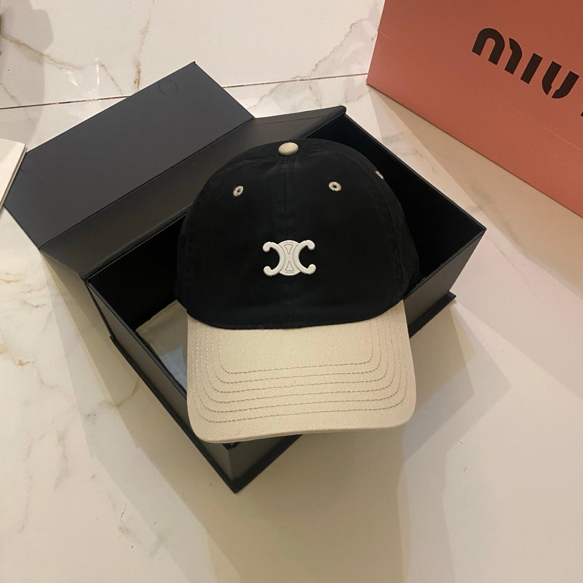 Celine Color-Block Baseball Cap