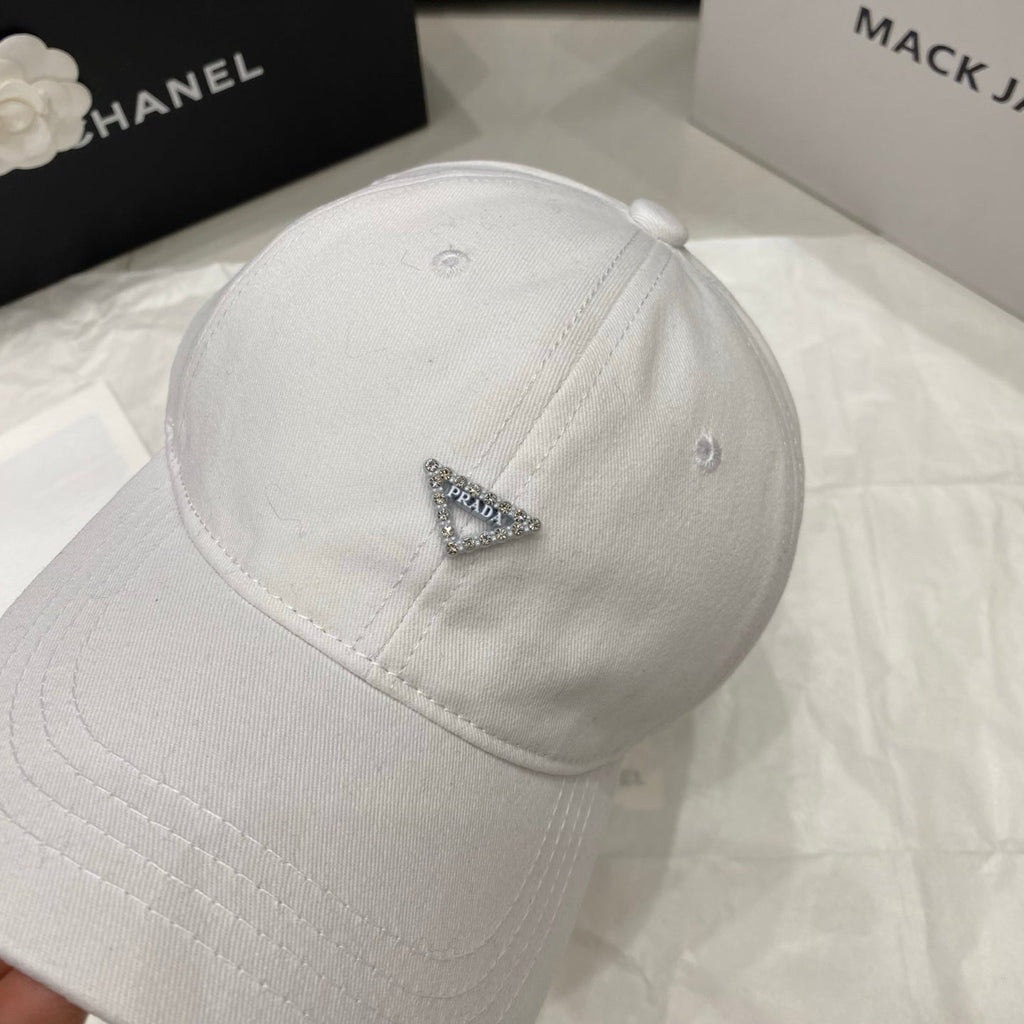 Prada Baseball Cap - White / Black