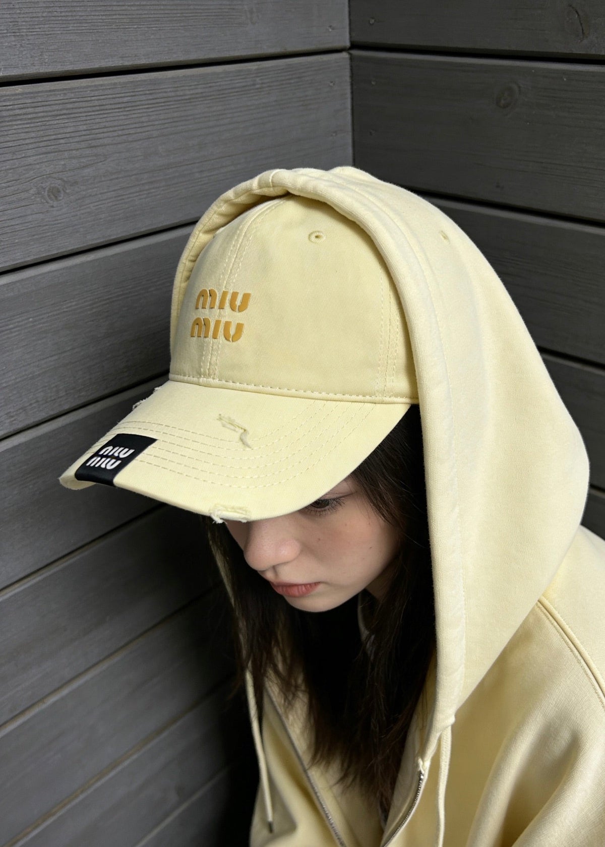 Miu Miu Washed Baseball Cap