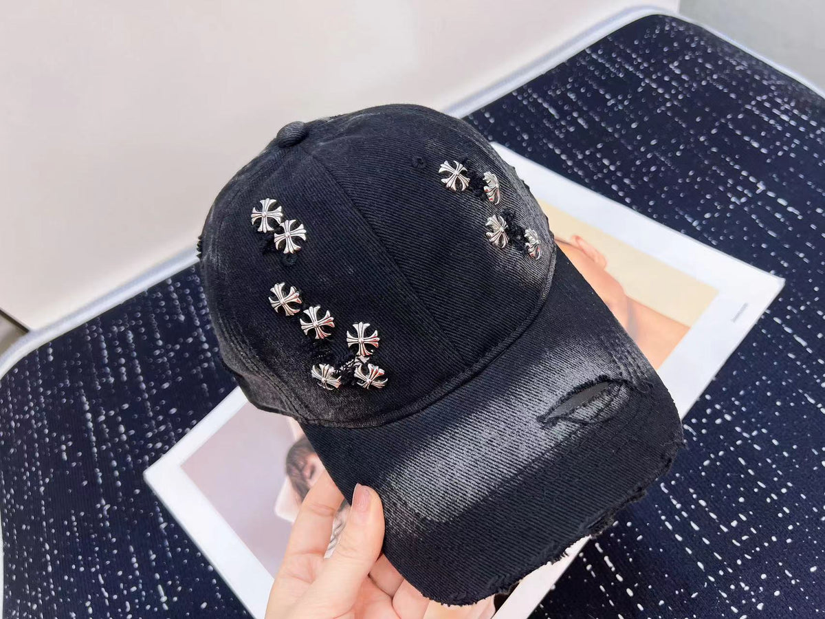 Chrome Hearts Baseball Cap - Black / White