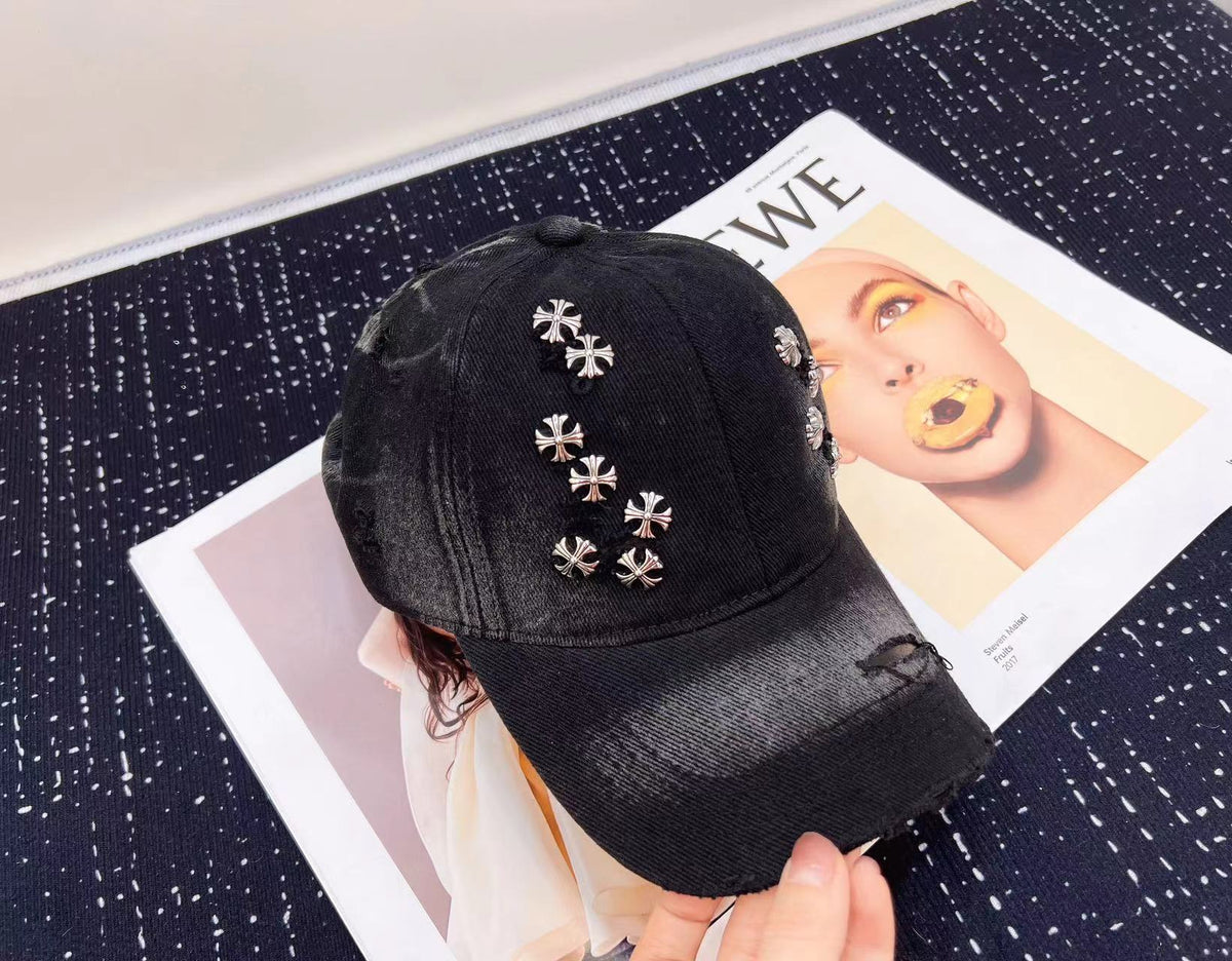 Chrome Hearts Baseball Cap - Black / White
