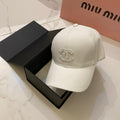 Chanel Baseball Cap - White / Black