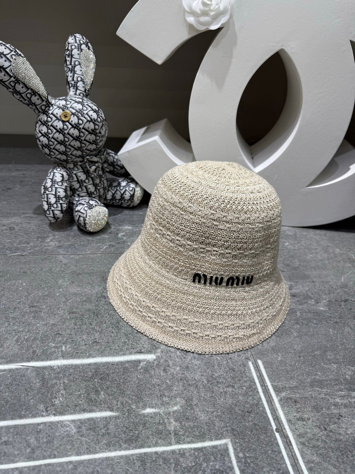 Miu Miu Knitted Bucket Hat
