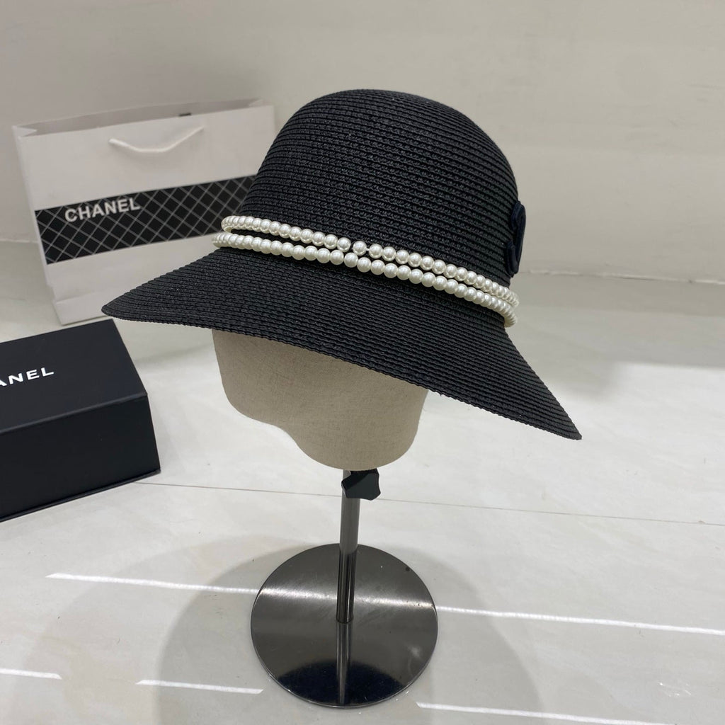 Chanel Straw Hat/bucket Hat