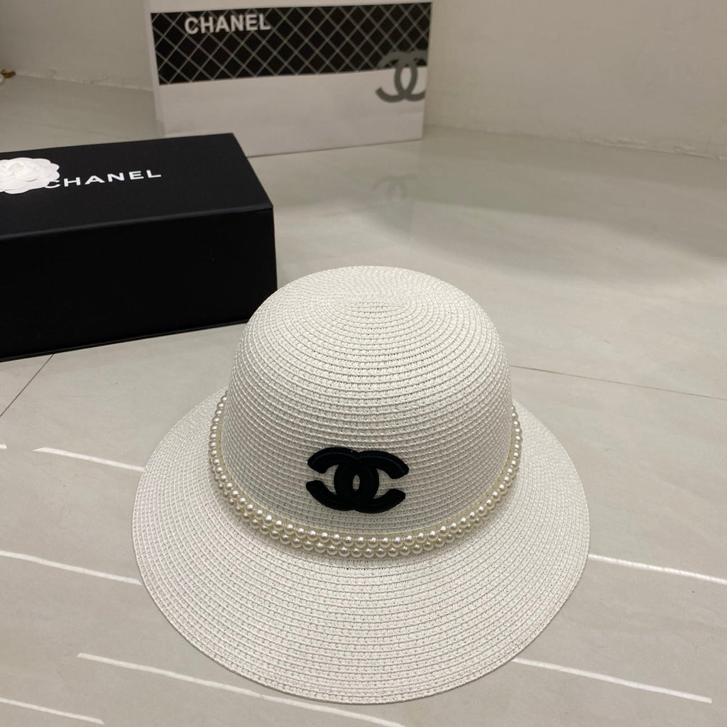 Chanel Straw Hat/bucket Hat