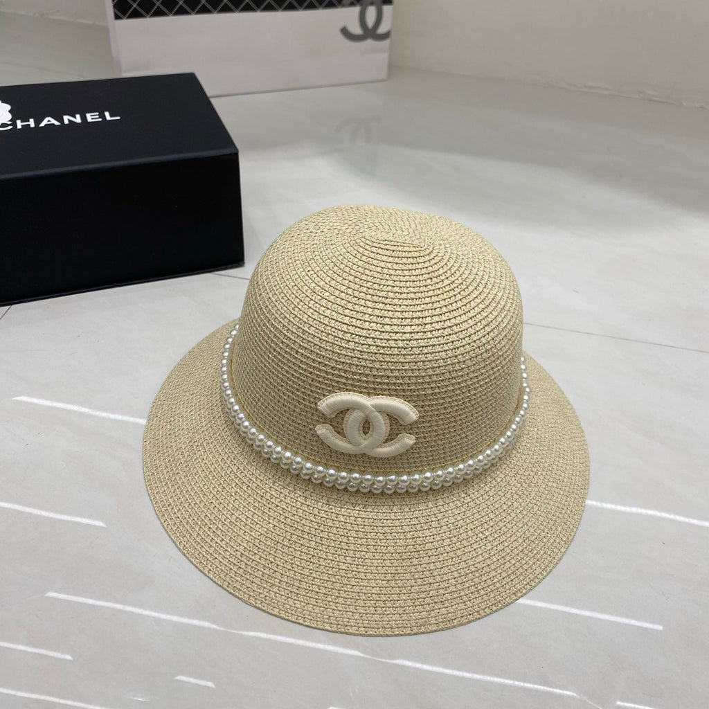 Chanel Straw Hat/bucket Hat