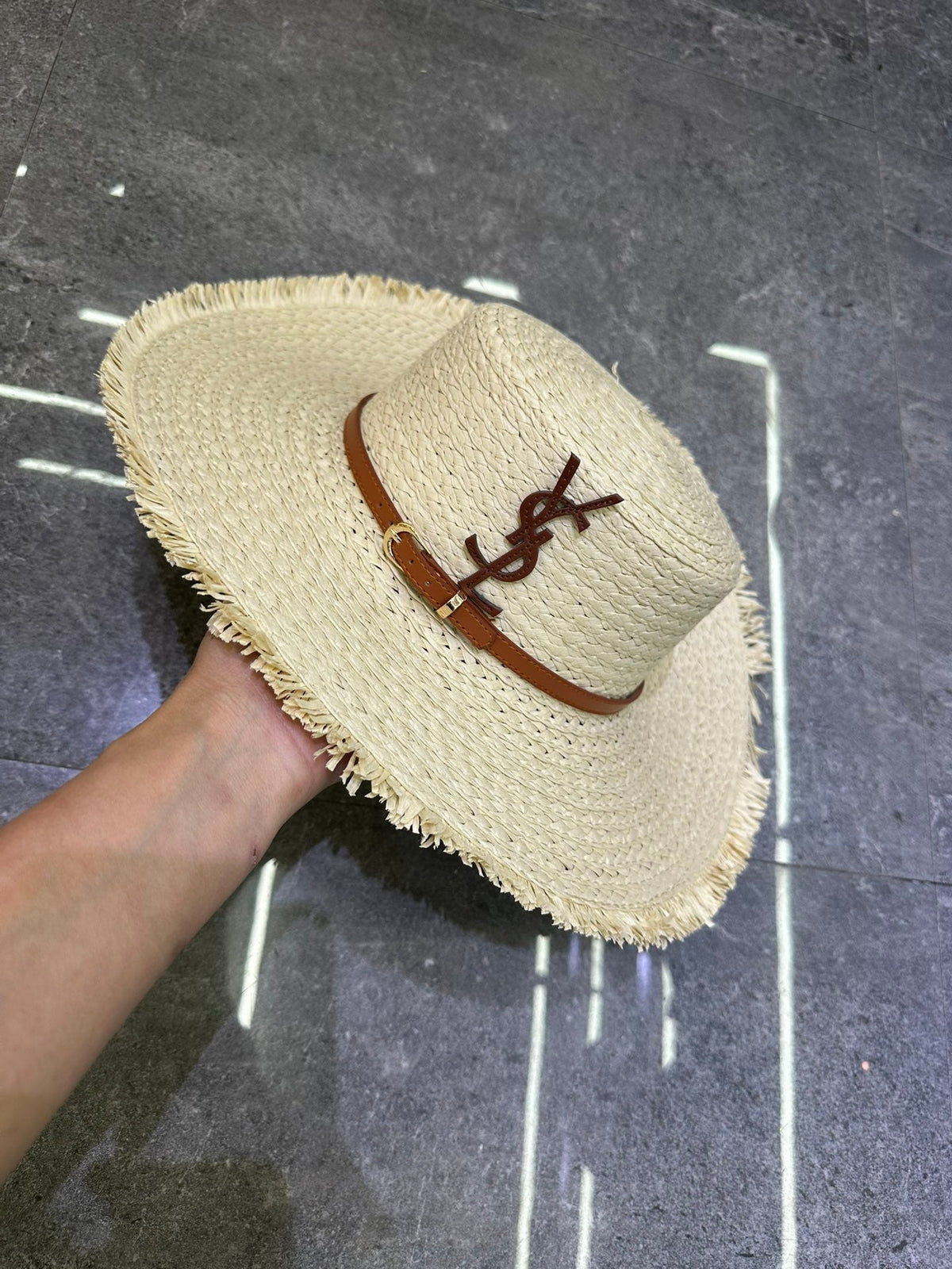 Saint Laurent Handmade Knitted Flat Cap