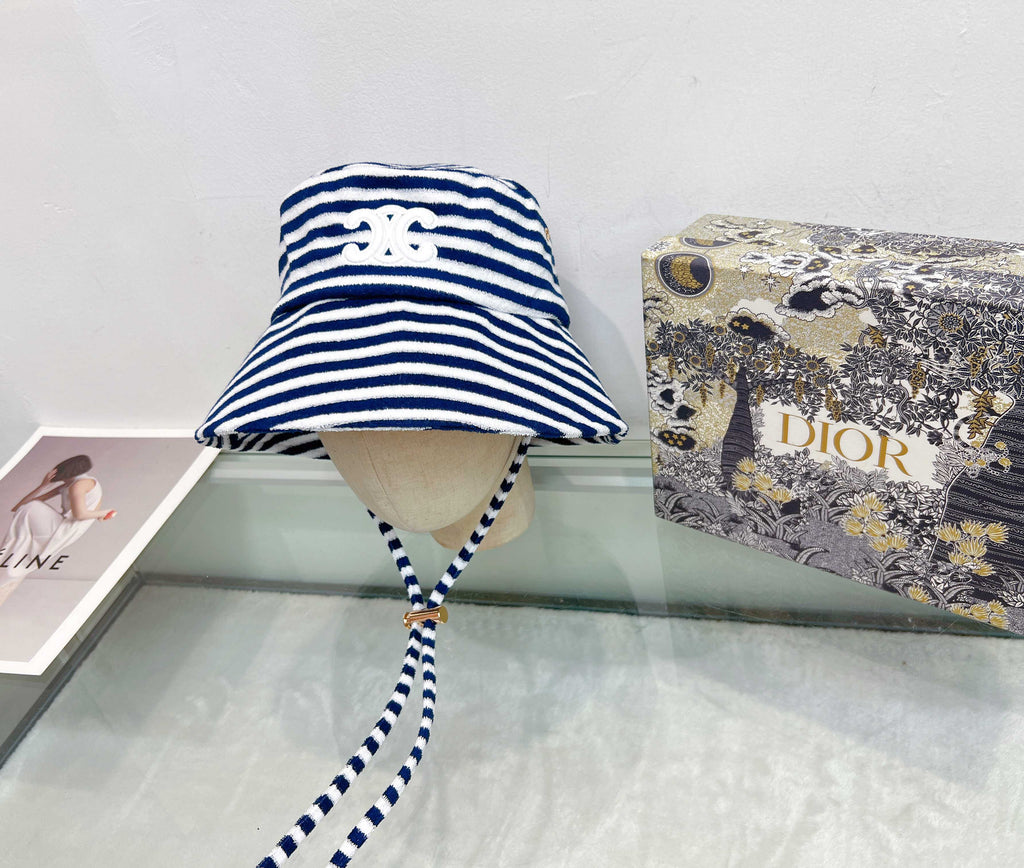 Celine Bucket Hat - Black / Blue
