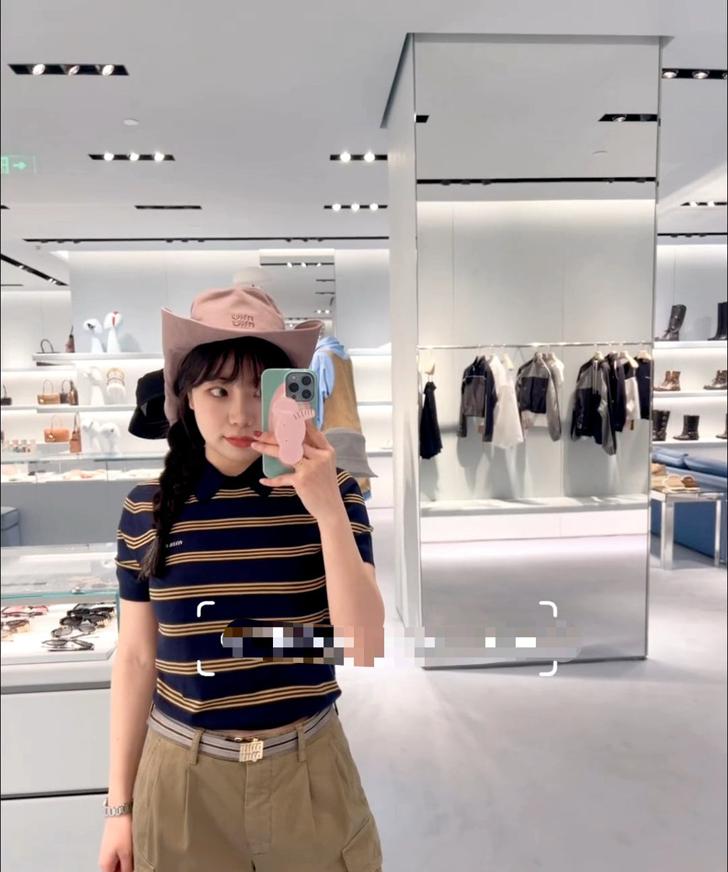 Miu Miu Bucket Hat - Pink / Beige