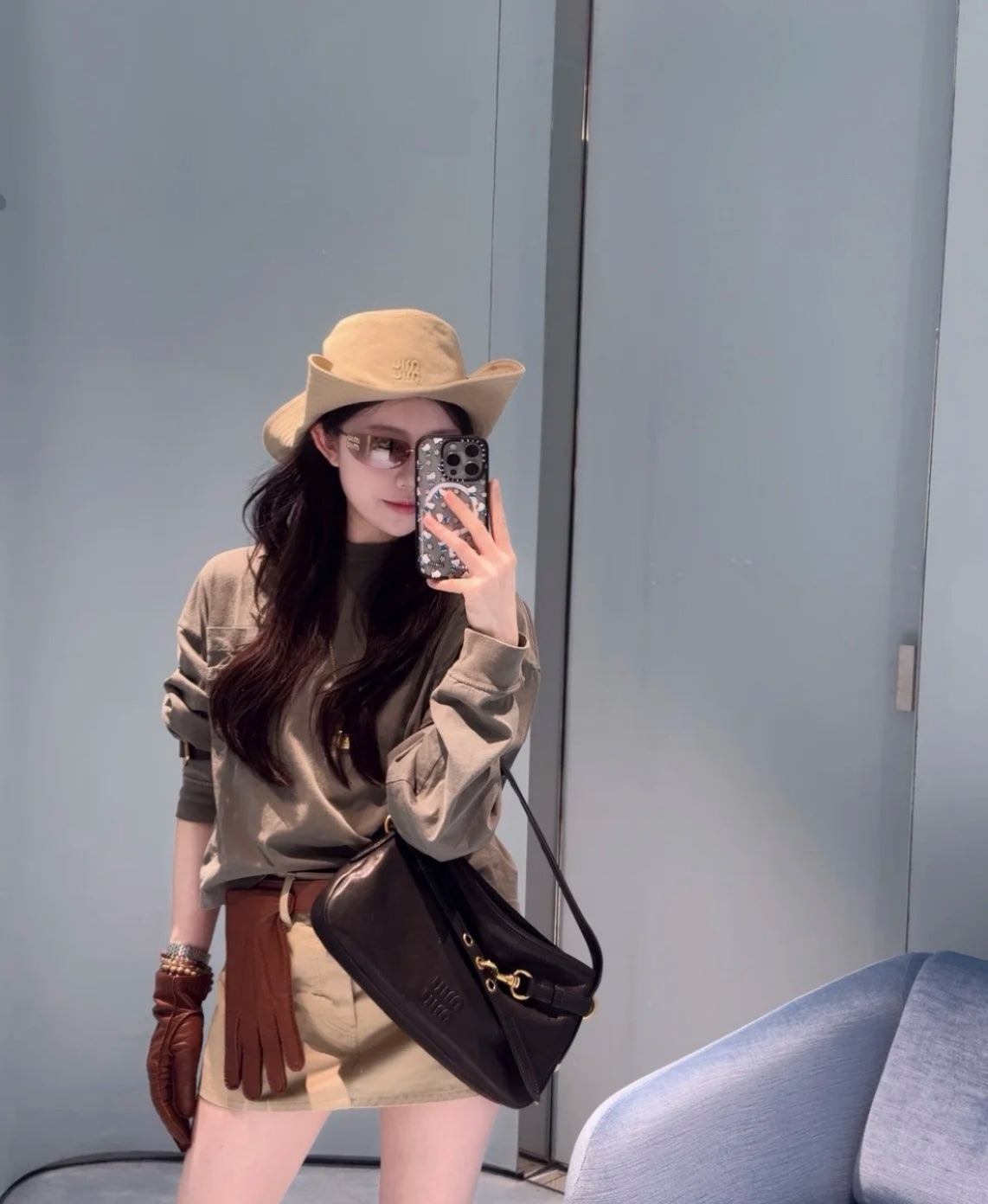 Miu Miu Bucket Hat - Pink / Beige