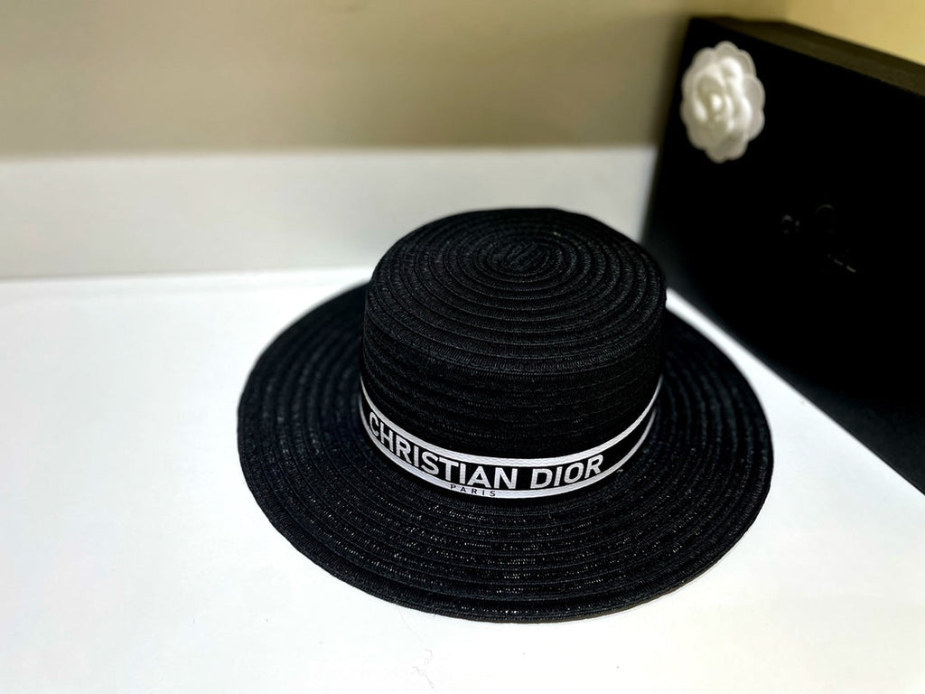 Dior Flat Cap - Black / White