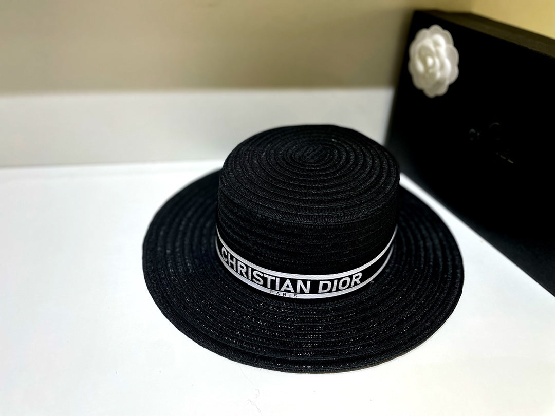 Dior Flat Cap - Black / White