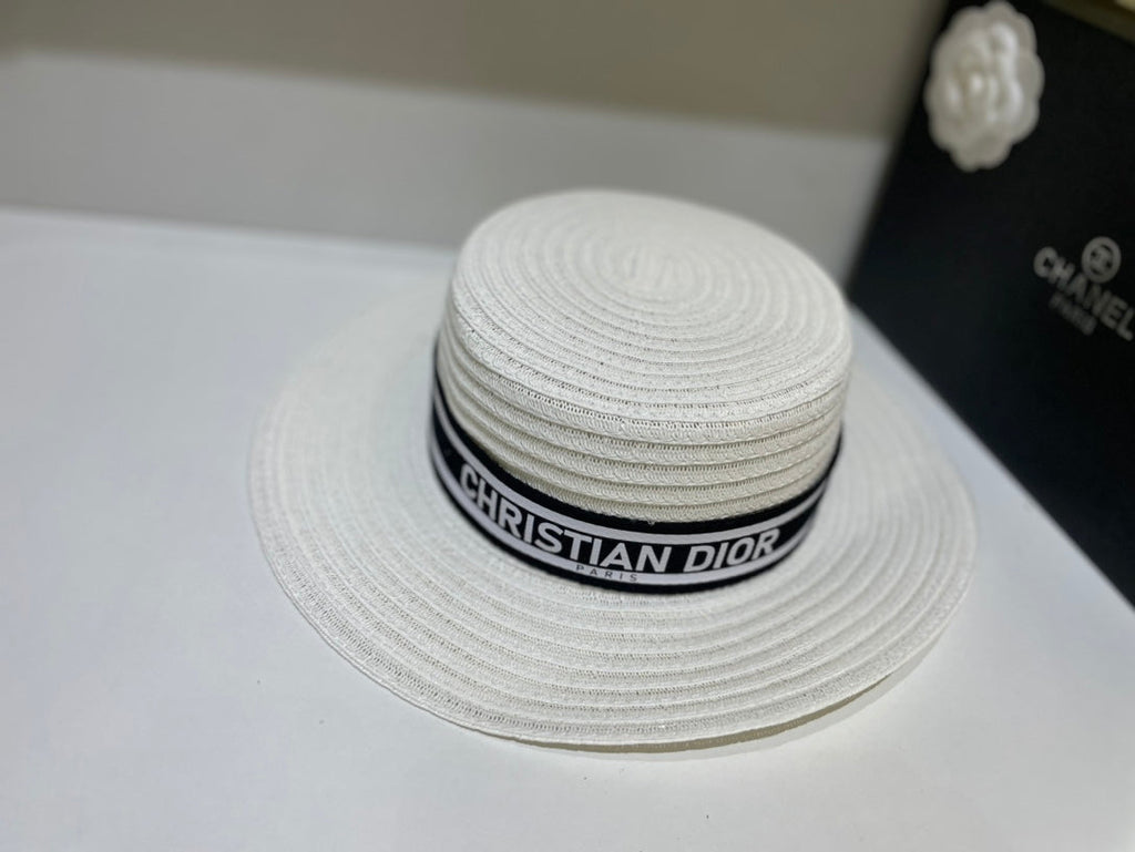 Dior Flat Cap - Black / White