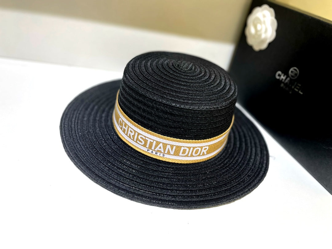 Dior Flat Cap - Black / White