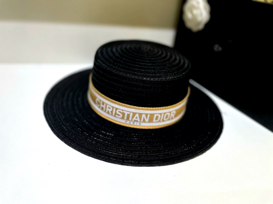 Dior Flat Cap - Black / White